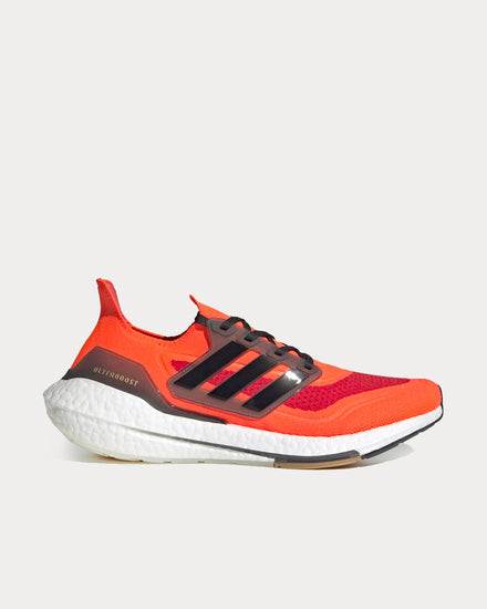 Adidas Men's Ultraboost 21 Solar Red / Core Black / Gold Metallic Running Shoes Adidas Men's Ultraboost 21 Solar Red / Core Black / Gold Metallic Running Shoes