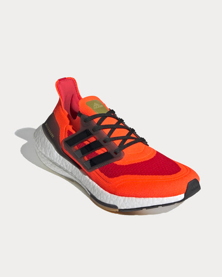 Adidas Men's Ultraboost 21 Solar Red / Core Black / Gold Metallic Running Shoes Adidas Men's Ultraboost 21 Solar Red / Core Black / Gold Metallic Running Shoes