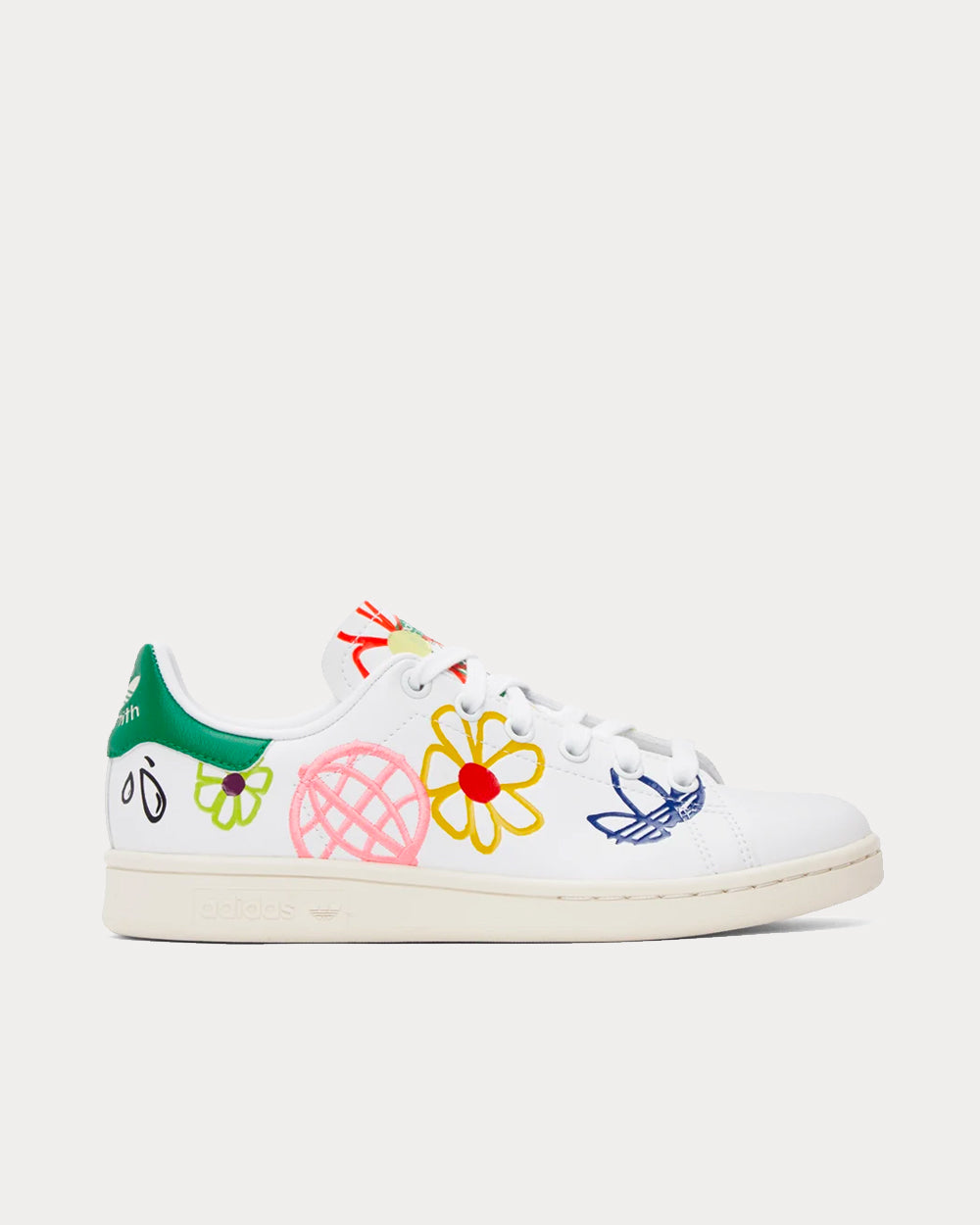 Adidas Women's Stan Smith White Doodle Low Top Sneakers