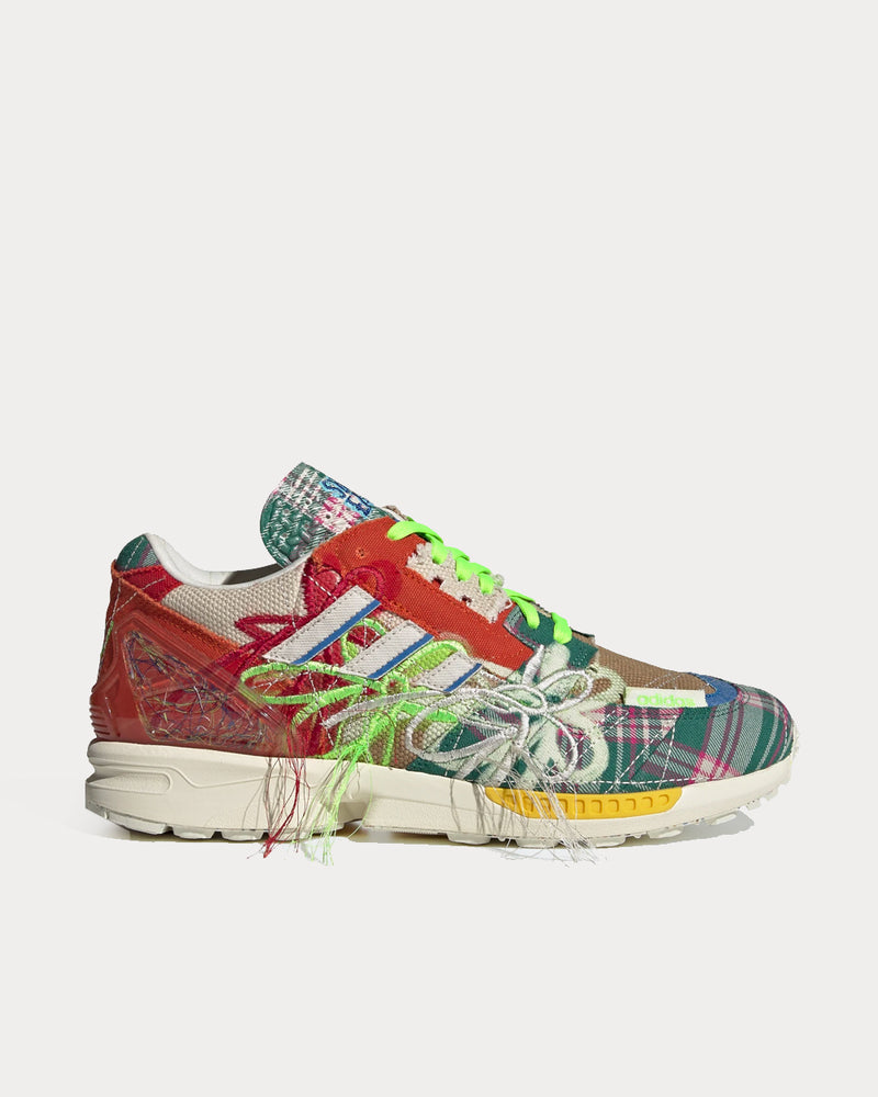 Adidas x Sean Wotherspoon ZX 8000 SuperEarth Off White / Blue Bird / Red Low Top Sneakers - 1