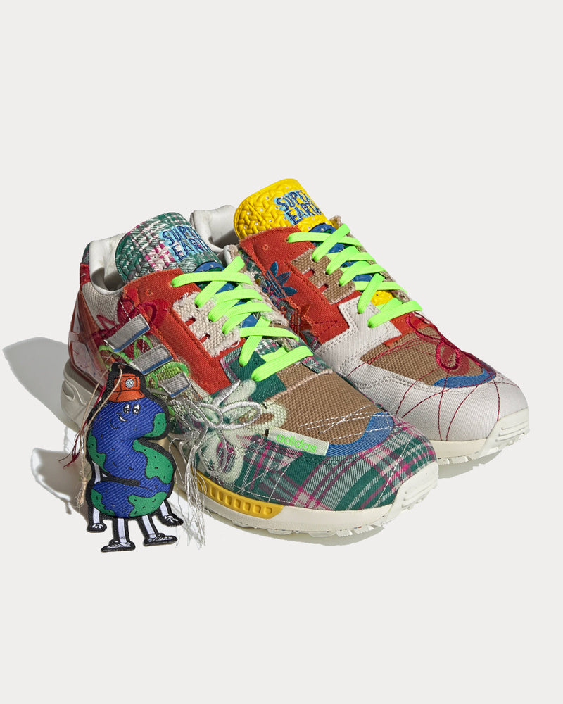 Adidas x Sean Wotherspoon ZX 8000 SuperEarth Off White / Blue Bird / Red Low Top Sneakers - 2