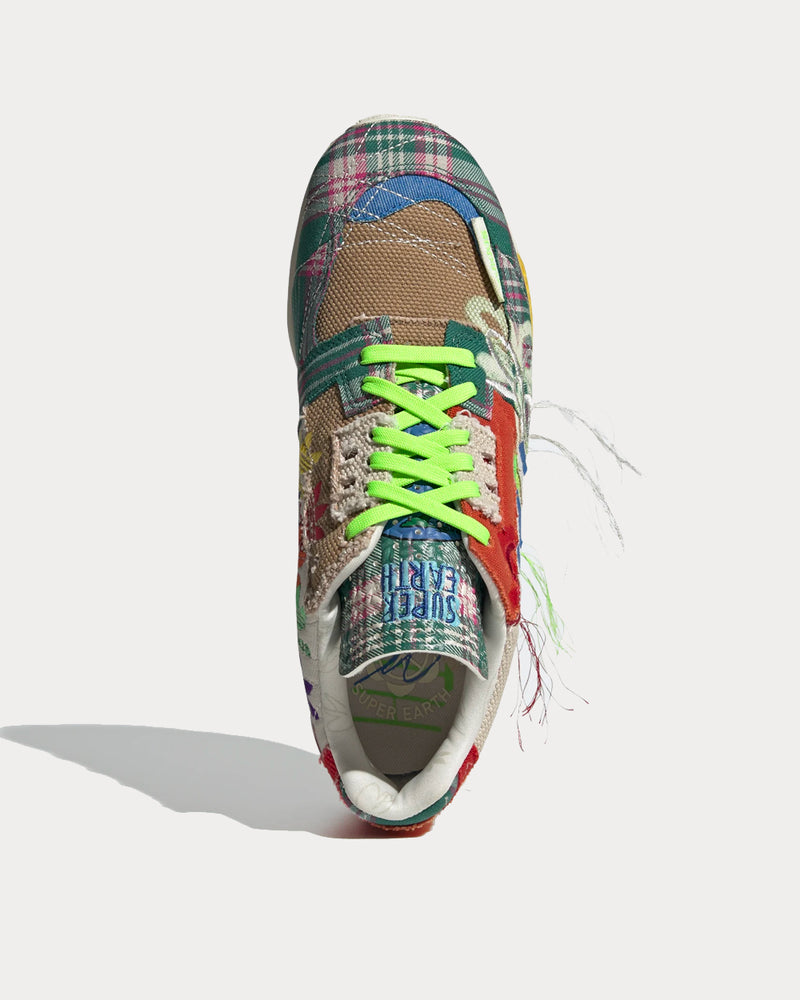 Adidas x Sean Wotherspoon ZX 8000 SuperEarth Off White / Blue Bird / Red Low Top Sneakers - 3