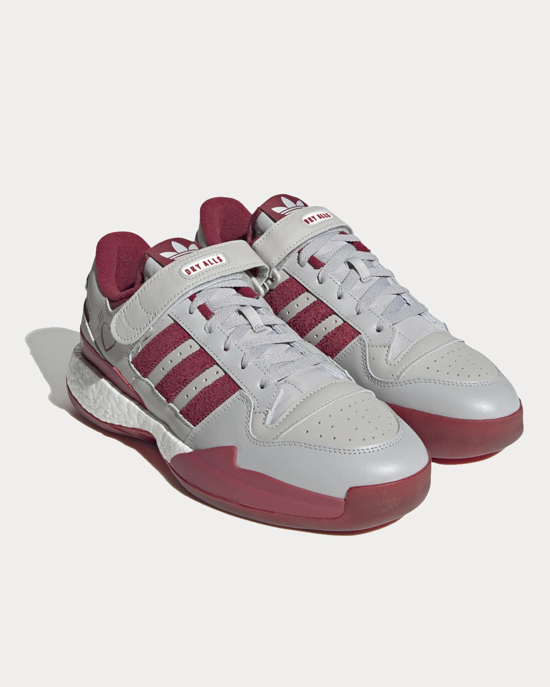 Adidas x Human Made Forum Grey Two / Collegiate Burgundy / Core Black Low Top Sneakers - 2
