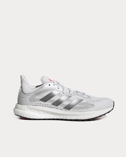 Adidas SolarGlide 4 ST Crystal White / Halo Silver / Solar Red Running Shoes - 1