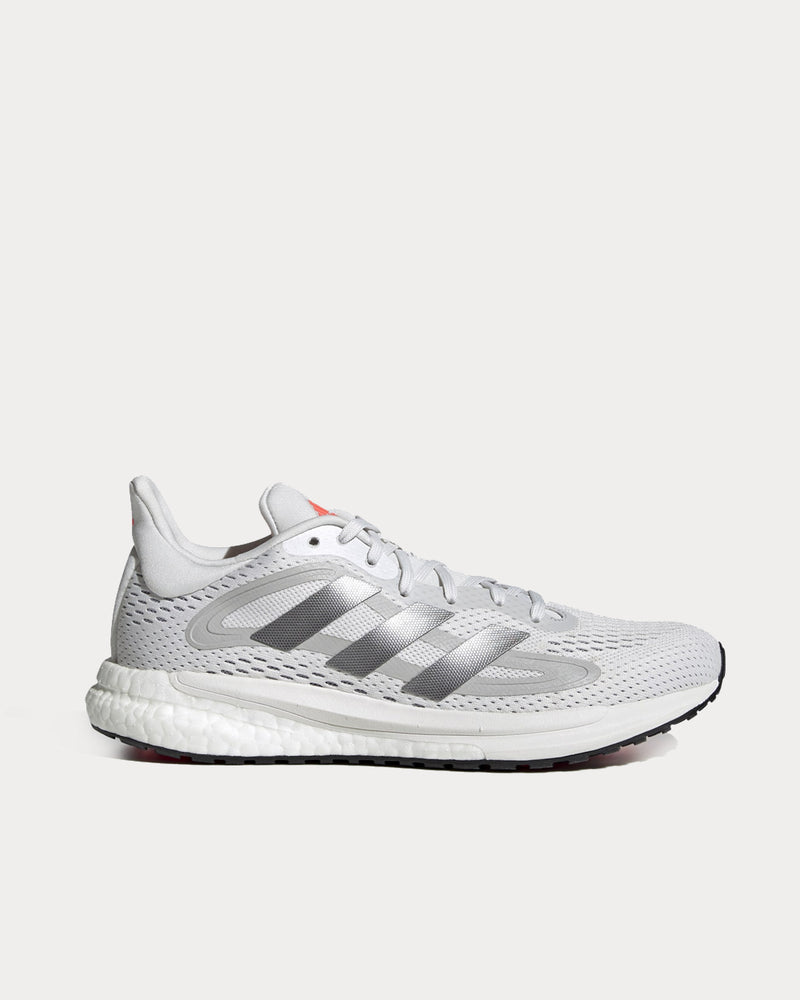 Adidas SolarGlide 4 ST Crystal White / Halo Silver / Solar Red Running Shoes - 1