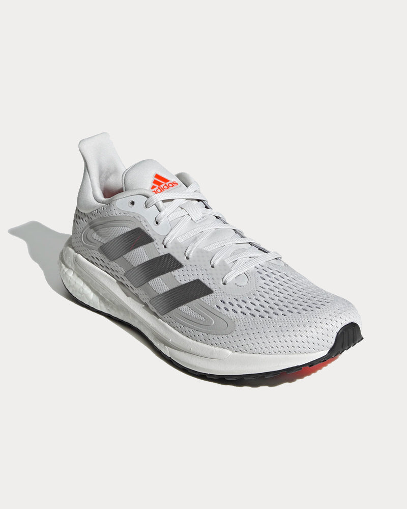 Adidas SolarGlide 4 ST Crystal White / Halo Silver / Solar Red Running Shoes - 2
