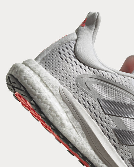 Adidas SolarGlide 4 ST Crystal White / Halo Silver / Solar Red Running Shoes - 5