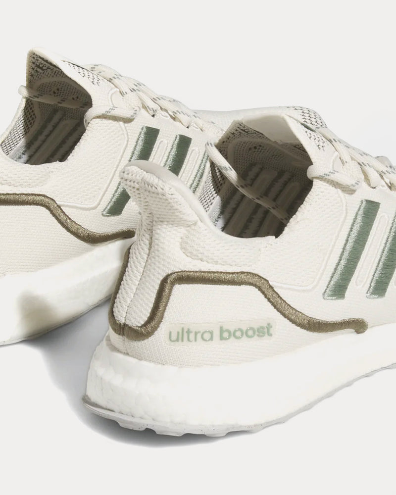Adidas Unisex Ultraboost 1.0 Chalk White / Silver Green / Olive Strata Running Shoes Adidas Unisex Ultraboost 1.0 Chalk White / Silver Green / Olive Strata Running Shoes