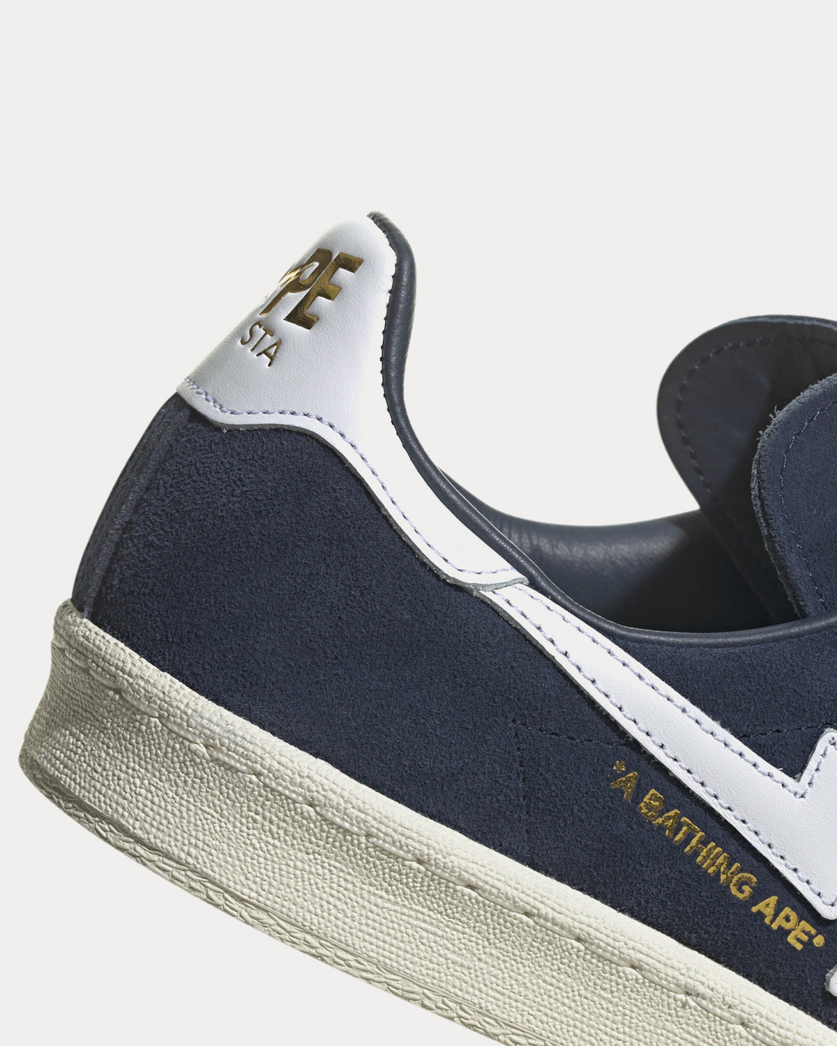 Adidas x BAPE - Campus 80s Collegiate Navy / Cloud White / Off-White Low Top Sneakers