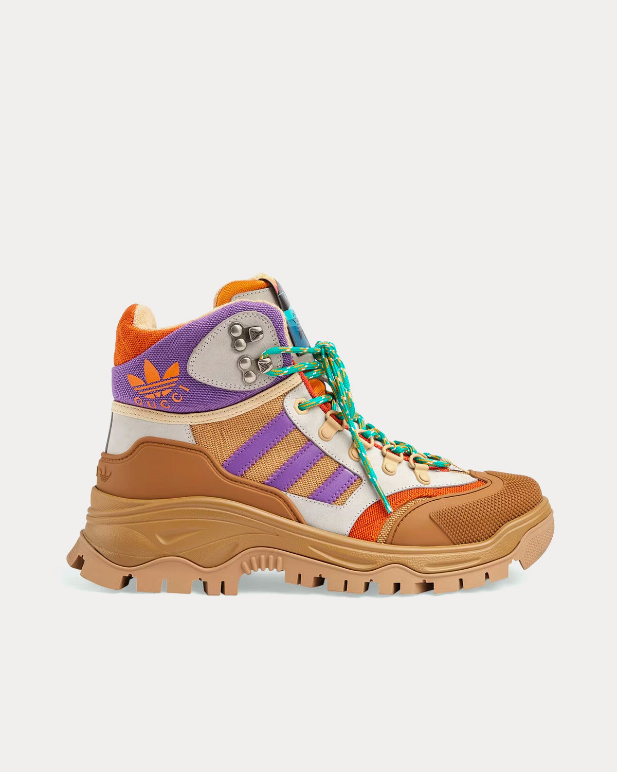 Adidas x Gucci Women's Lace-Up Technical Canvas Beige / Orange