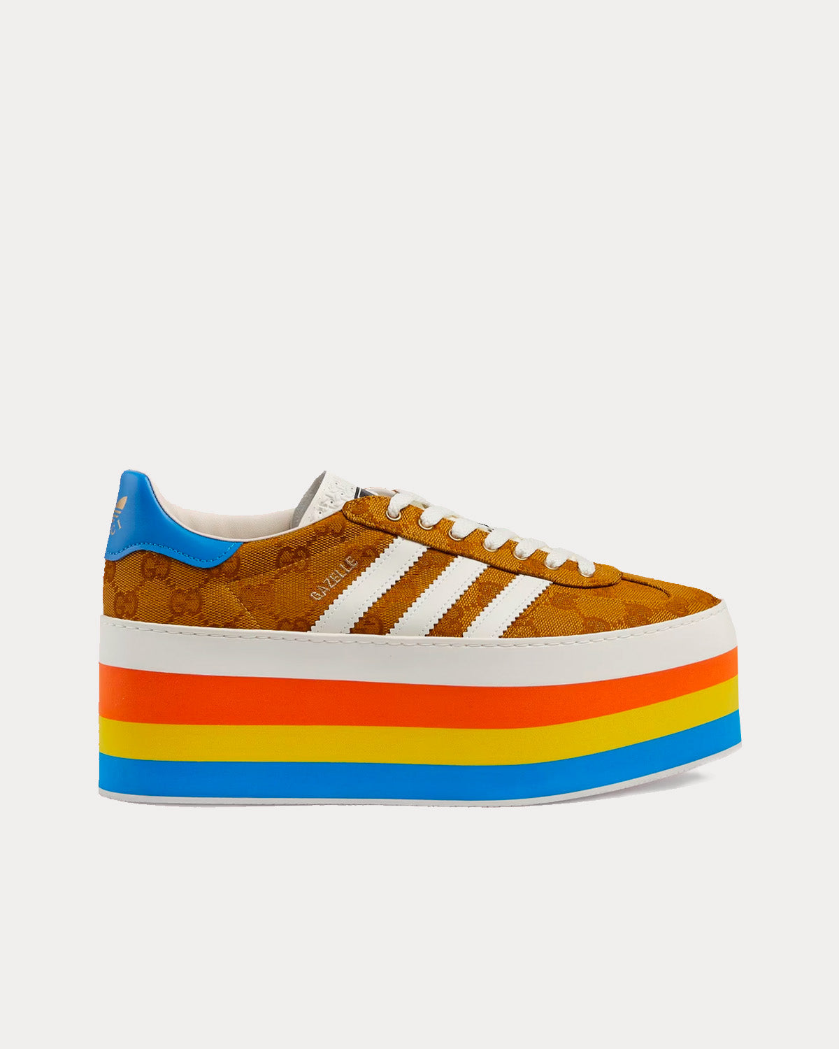 Adidas x Gucci Women's GG Gazelle Platform Walnut / Bordeaux