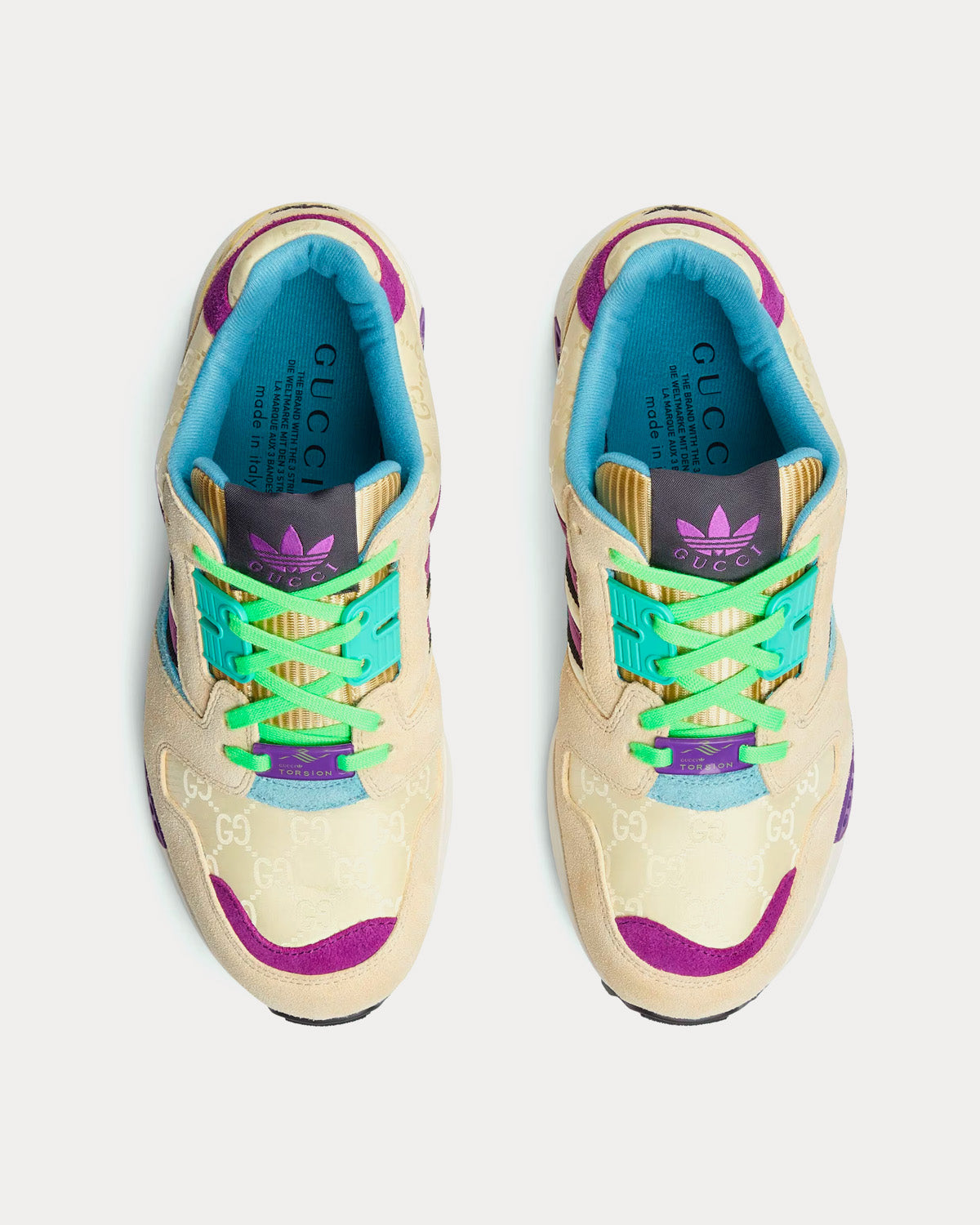 Adidas x Gucci - ZX8000 GG Canvas Beige / Purple Low Top Sneakers