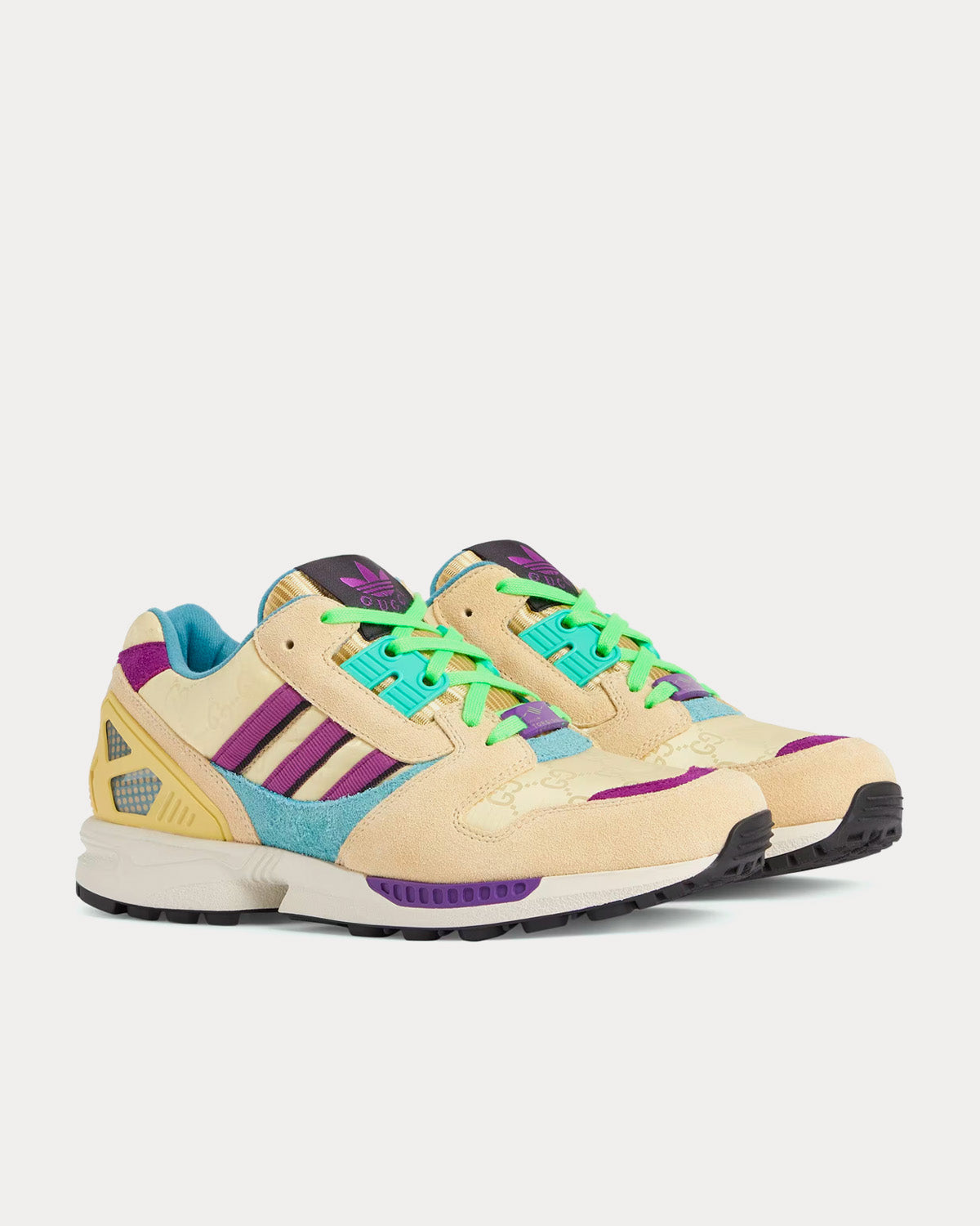 Adidas x Gucci - ZX8000 GG Canvas Beige / Purple Low Top Sneakers