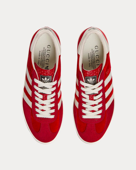 Adidas x Gucci Women's Gazelle Platform Red Velvet Low Top Sneakers