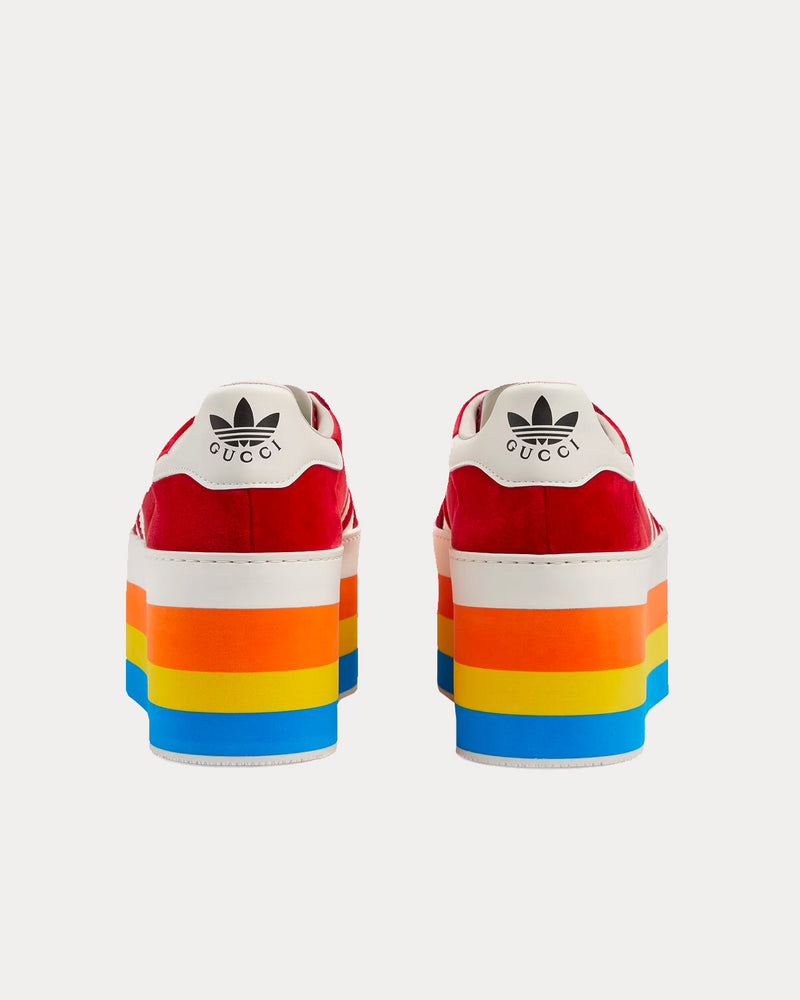 Adidas x Gucci Women's Gazelle Platform Red Velvet Low Top Sneakers Adidas x Gucci Women's Gazelle Platform Red Velvet Low Top Sneakers