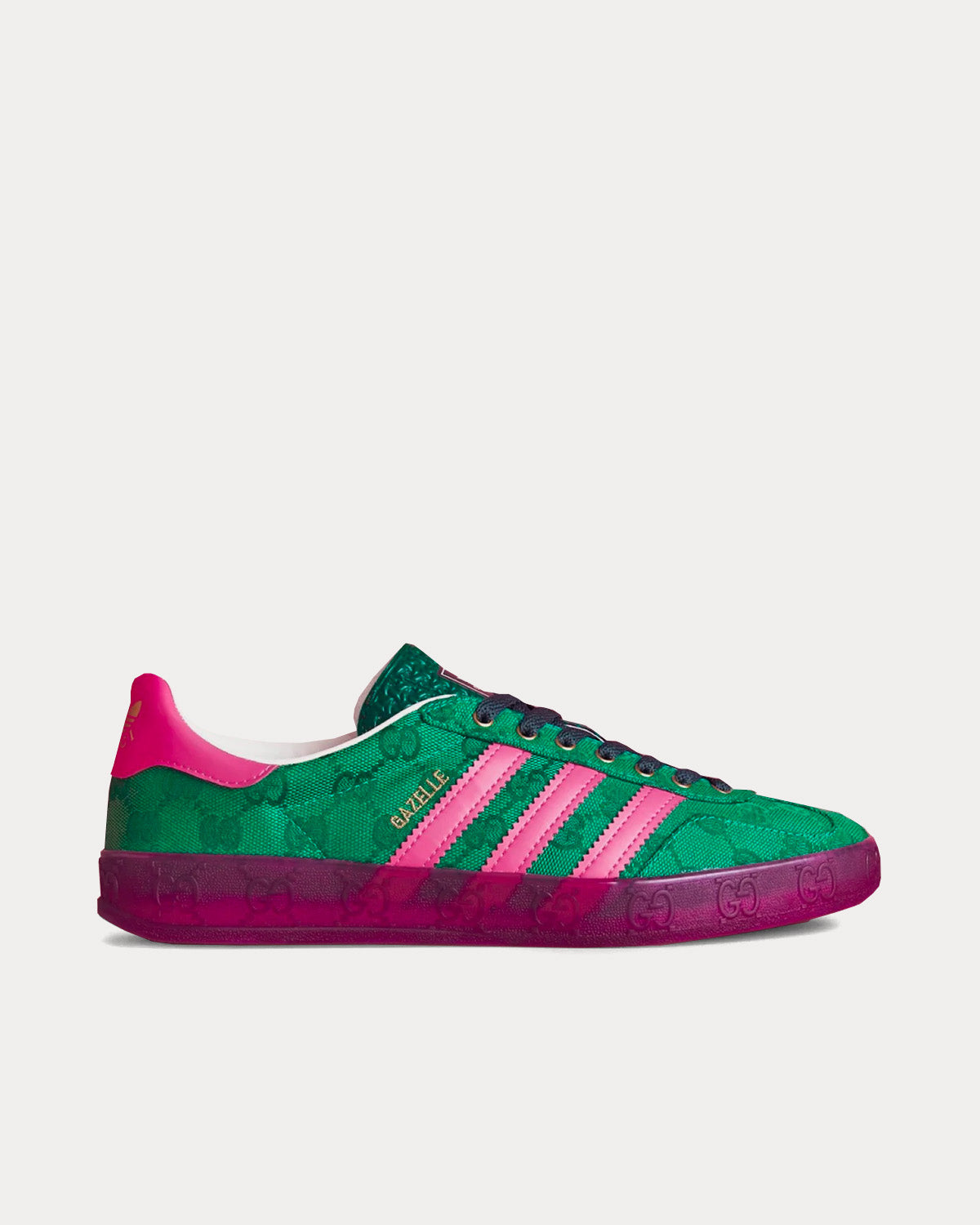 Adidas x Gucci - Gazelle Original GG Canvas Green / Pink Low Top Sneakers