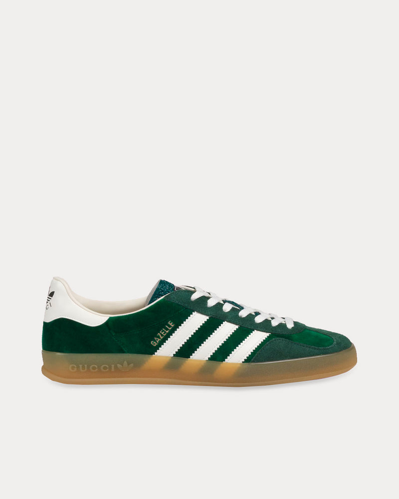 Adidas x Gucci Men's Gazelle Green Suede Low Top Sneakers Adidas x Gucci Men's Gazelle Green Suede Low Top Sneakers