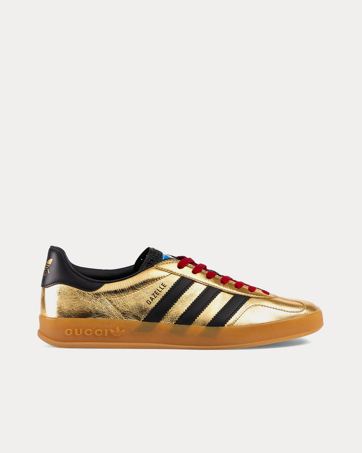 Adidas x Gucci - Gazelle Leather Metallic Gold Low Top Sneakers