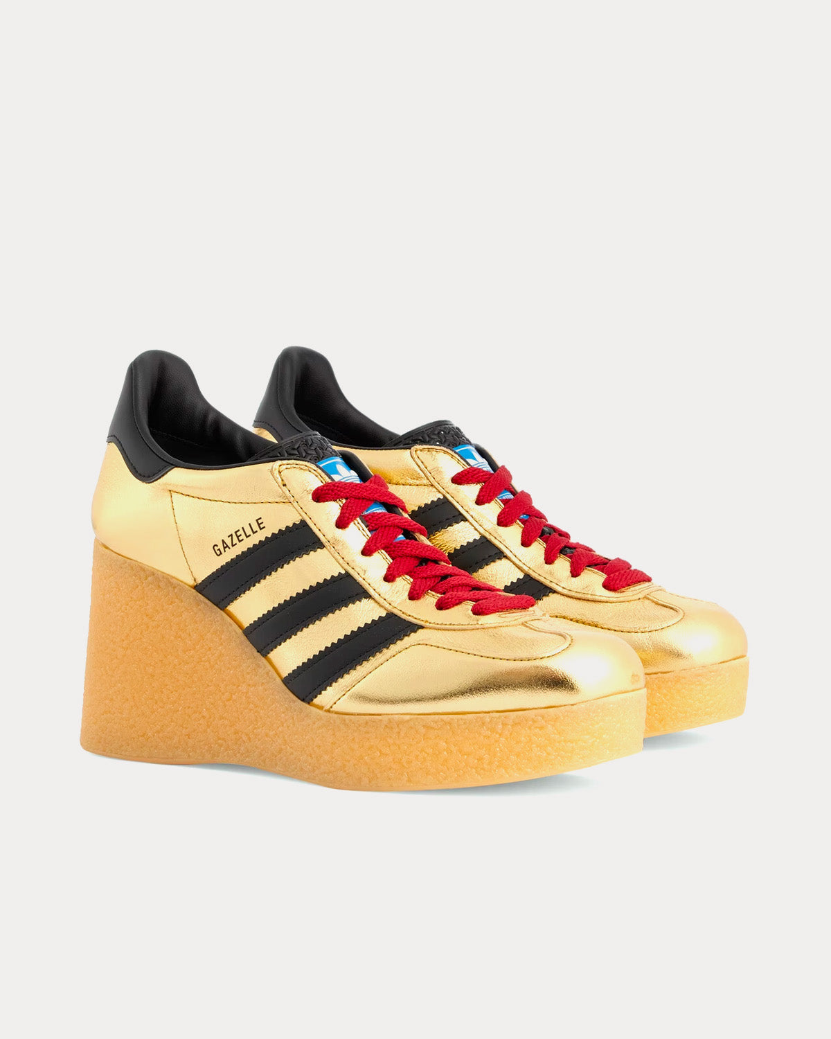 Adidas x Gucci - Gazelle Wedge Metallic Gold Low Top Sneakers