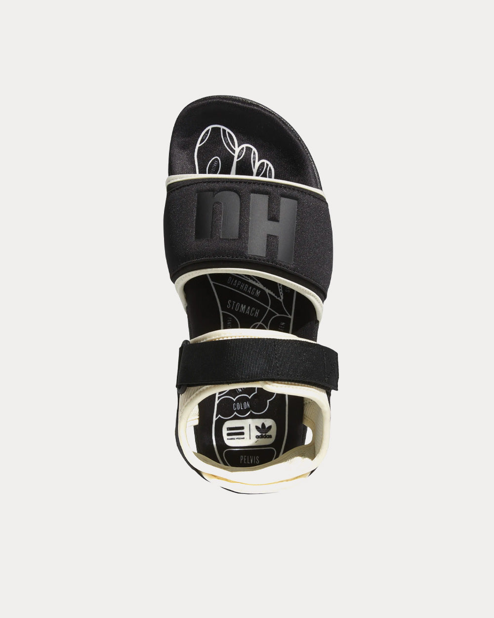 Adidas x Pharrell Williams - Adilette 2.0 Core Black / Off-White Slip Ons