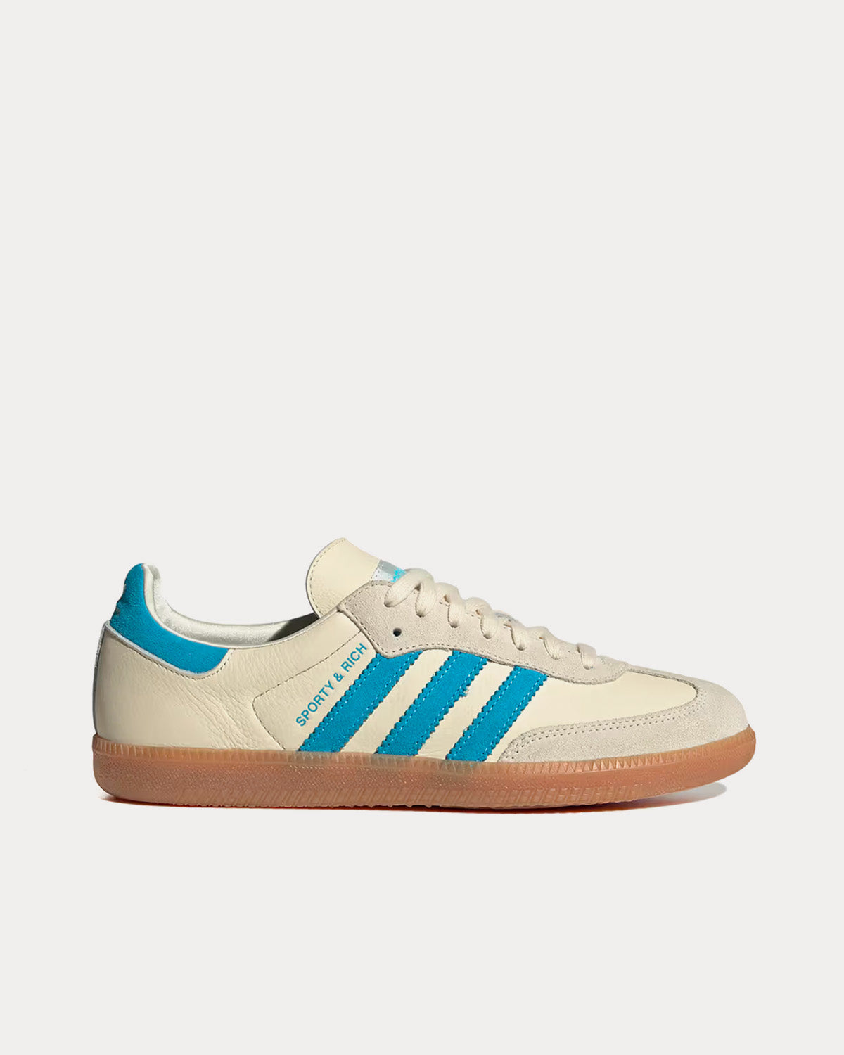 Adidas x Sporty & Rich - Samba Off-White / Blue Low Top Sneakers