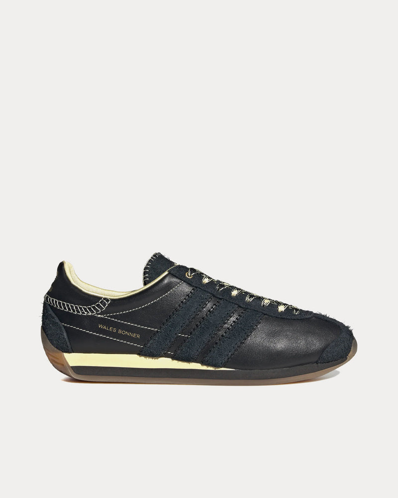Adidas x Wales Bonner Country Core Black / Core Black / Easy Yellow Low Top Sneakers - 1
