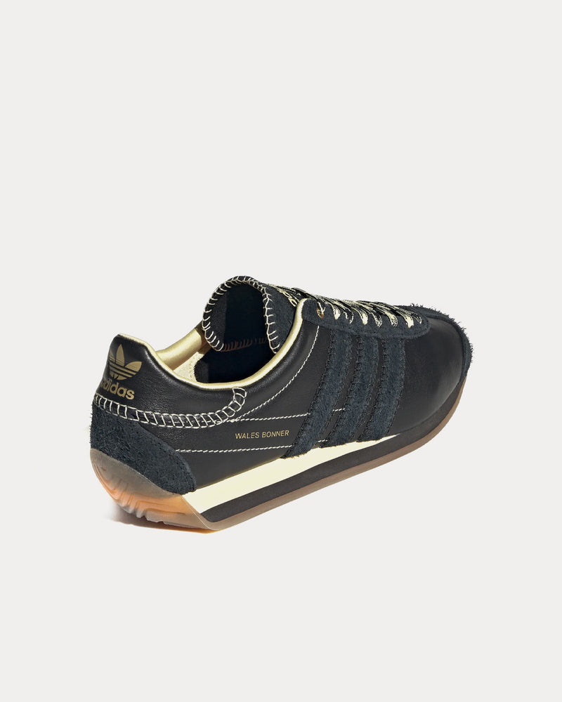Adidas x Wales Bonner Country Core Black / Core Black / Easy Yellow Low Top Sneakers - 4