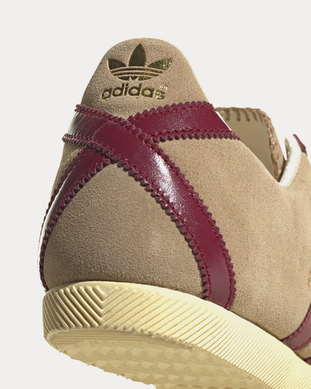 Adidas x Wales Bonner Japan Cardboard / Collegiate Burgundy / Easy Yellow Low Top Sneakers - 5