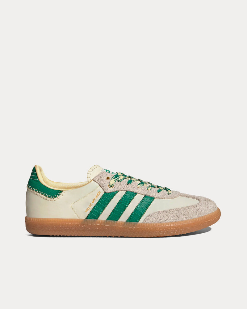 Adidas x Wales Bonner Unisex Samba Cream / Green / Yellow Low Top Sneakers Adidas x Wales Bonner Unisex Samba Cream / Green / Yellow Low Top Sneakers