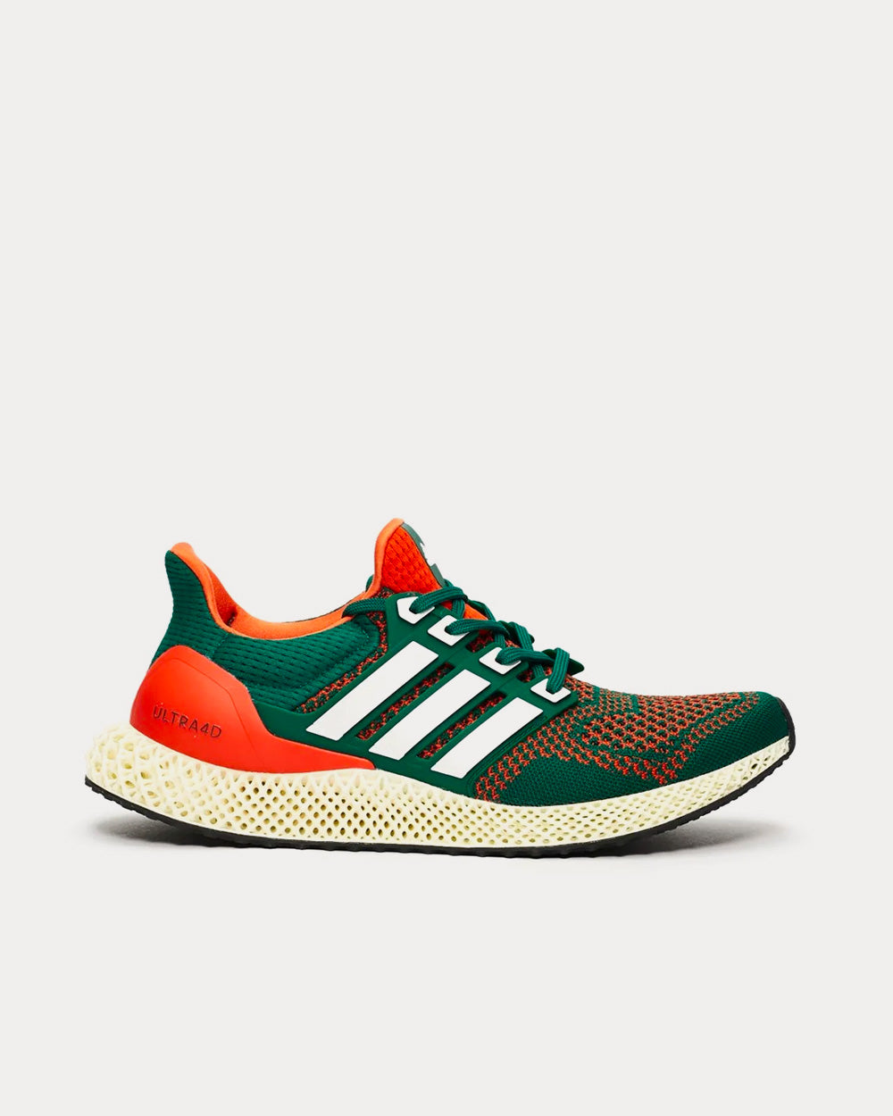 Adidas Unisex Ultra 4D Collegiate Green / Cloud White / Collegiate Orange  Running Shoes
