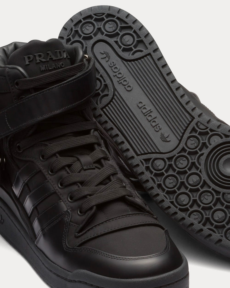 Adidas x Prada Unisex Re-Nylon Black High Top Sneakers Trainers