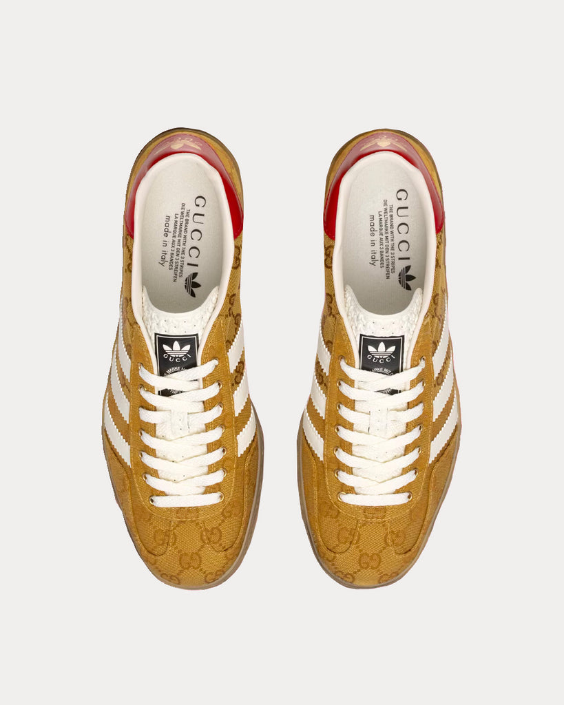 Adidas x Gucci Gazelle Original GG Canvas Beige & Brown Low Top Sneakers -  Sneak in Peace