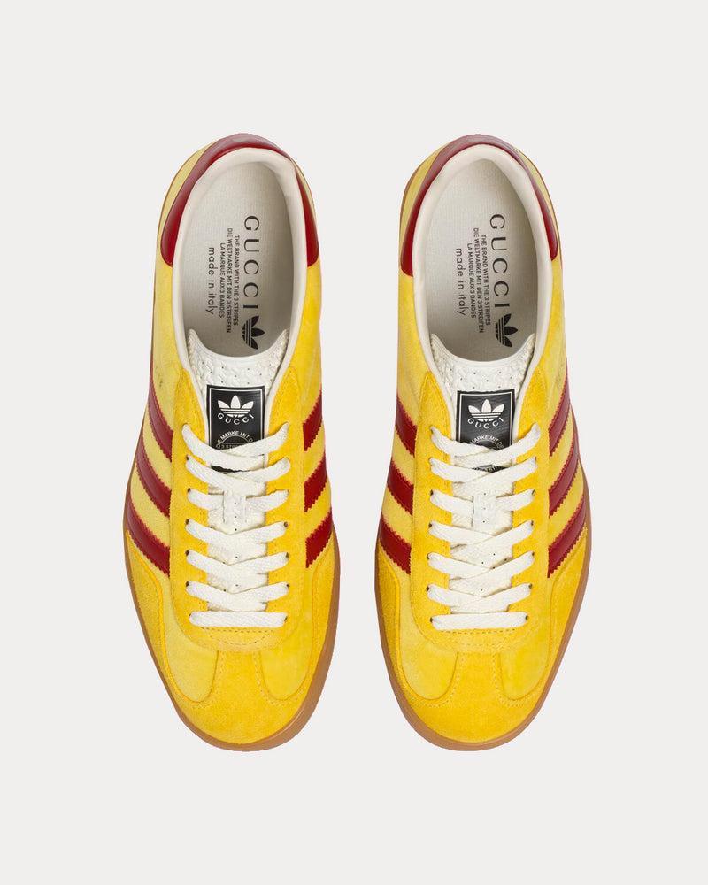 Adidas x Gucci Men's Gazelle Yellow Velvet Low Top Sneakers Adidas x Gucci Men's Gazelle Yellow Velvet Low Top Sneakers