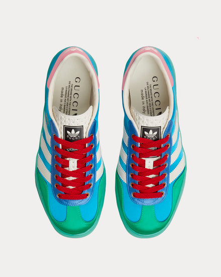Adidas x Gucci Gazelle Light Blue Silk Duchesse Low Top Sneakers - 2