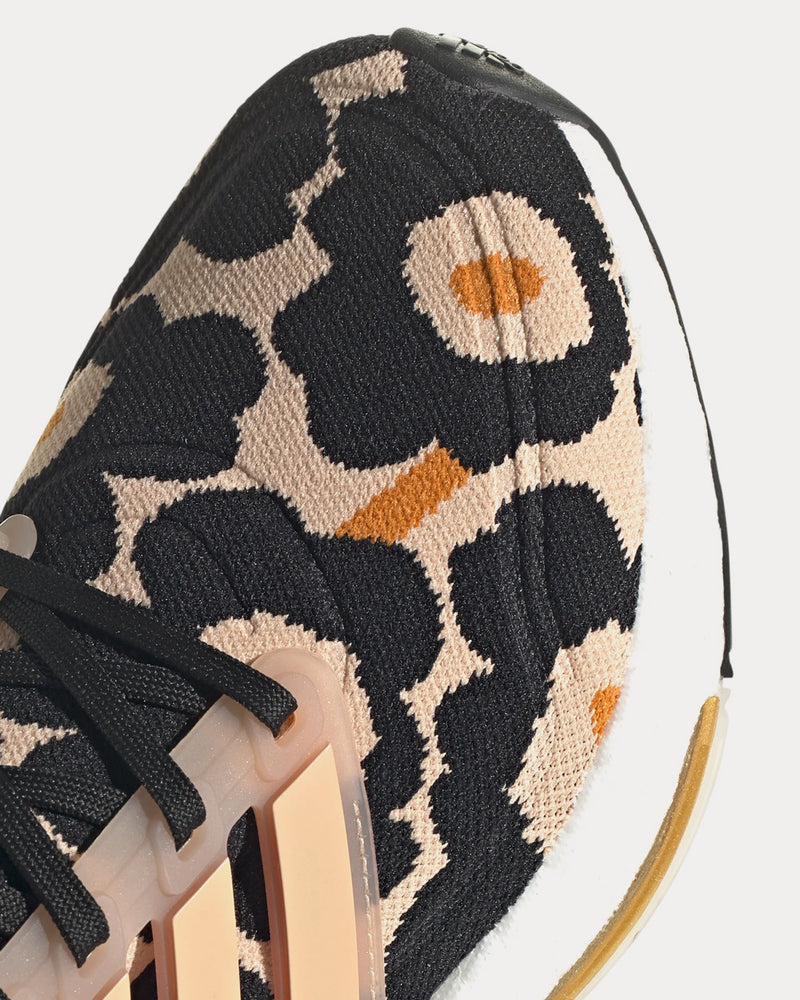Adidas x Marimekko Ultraboost 21 Core Black / Halo Blush / Gold Metallic Running Shoes - 5