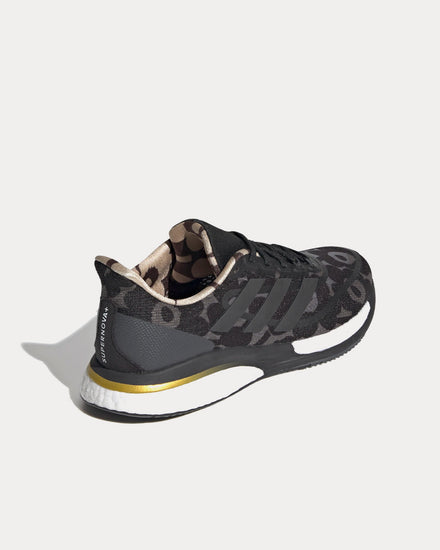 Adidas x Marimekko Supernova Grey Six / Core Black / Gold Metallic Running Shoes - 4