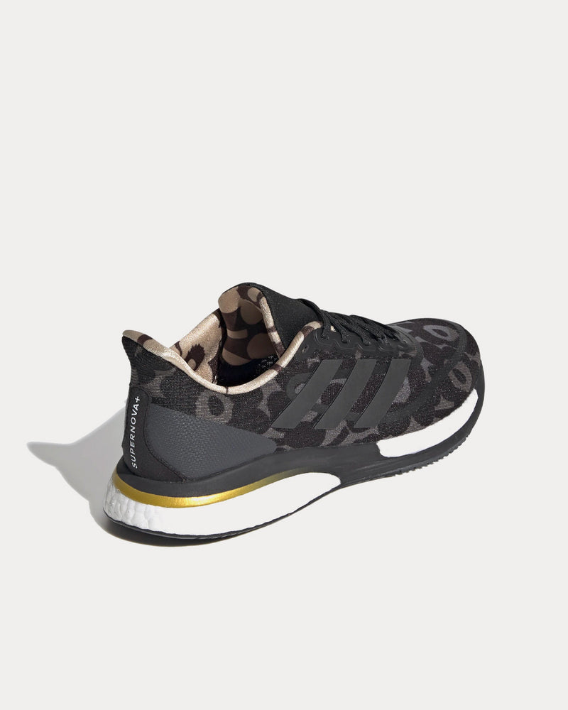 Adidas x Marimekko Supernova Grey Six / Core Black / Gold Metallic Running Shoes - 4