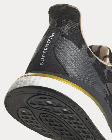 Adidas x Marimekko Supernova Grey Six / Core Black / Gold Metallic Running Shoes - 5