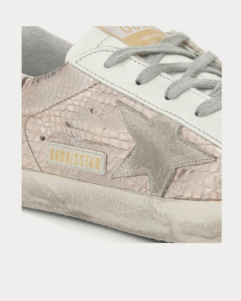 Golden Goose Superstar croc-effect Gold Low Top Sneakers - 4
