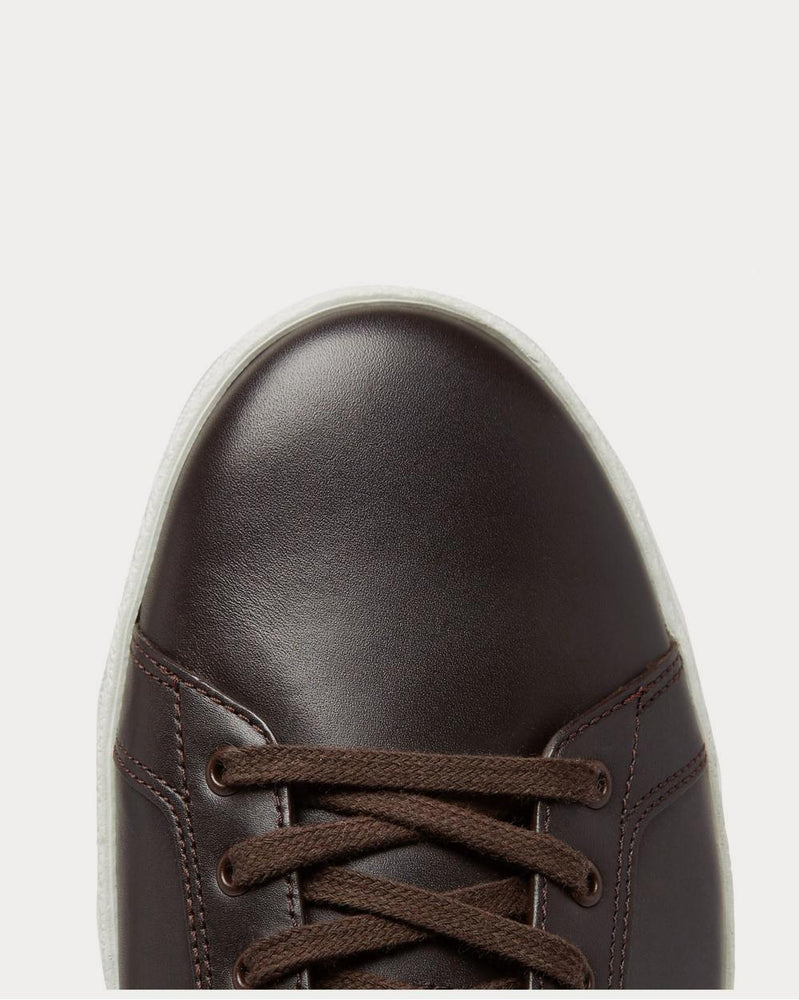 J.M. Weston Leather  Dark brown low top sneakers - 5