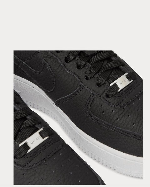 Nike Air Force 1 07 Suede-Trimmed Leather Black low top sneakers