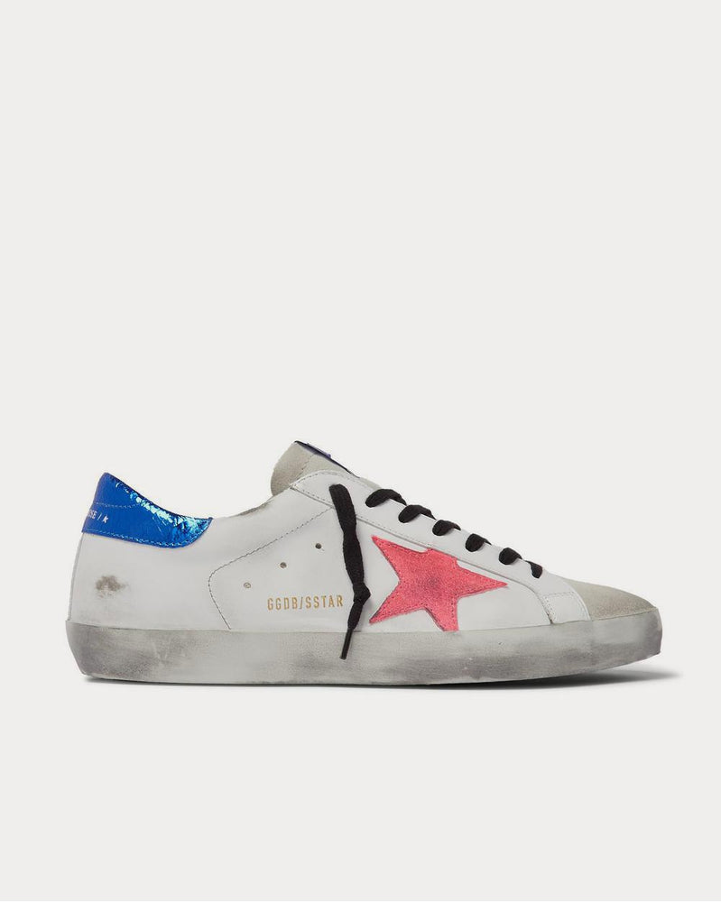 Golden Goose Superstar Distressed Leather and Suede  White low top sneakers - 1