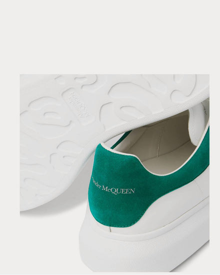 McQueen Exaggerated-Sole Suede-Trimmed Leather  White low top sneakers - 4
