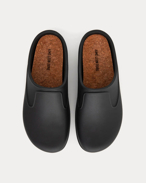 Garden Mule Black Slip Ons