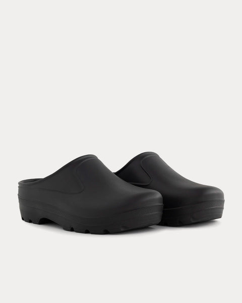 Garden Mule Black Slip Ons