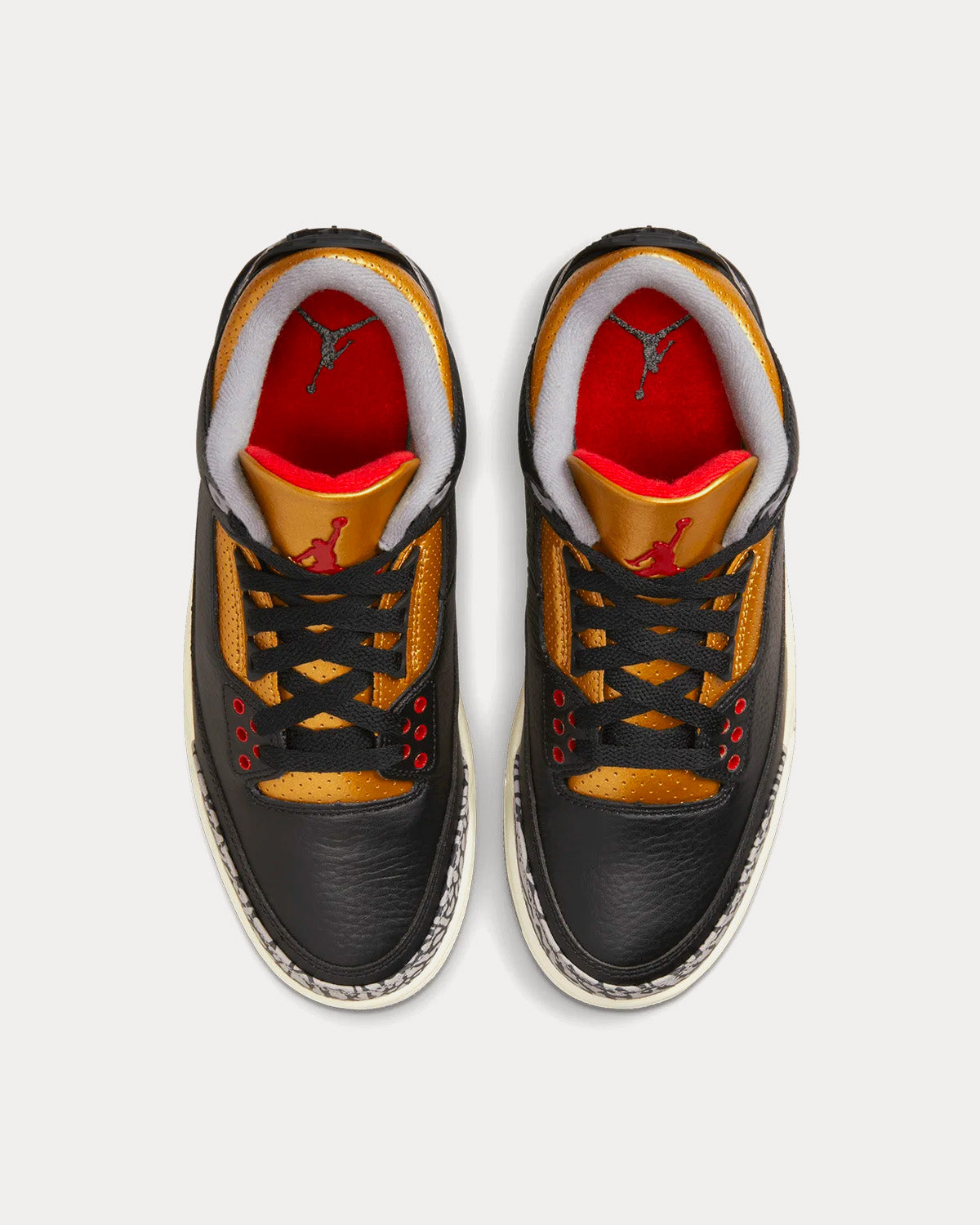 Jordan - Air Jordan 3 Retro 'Black Cement Gold' High Top Sneakers