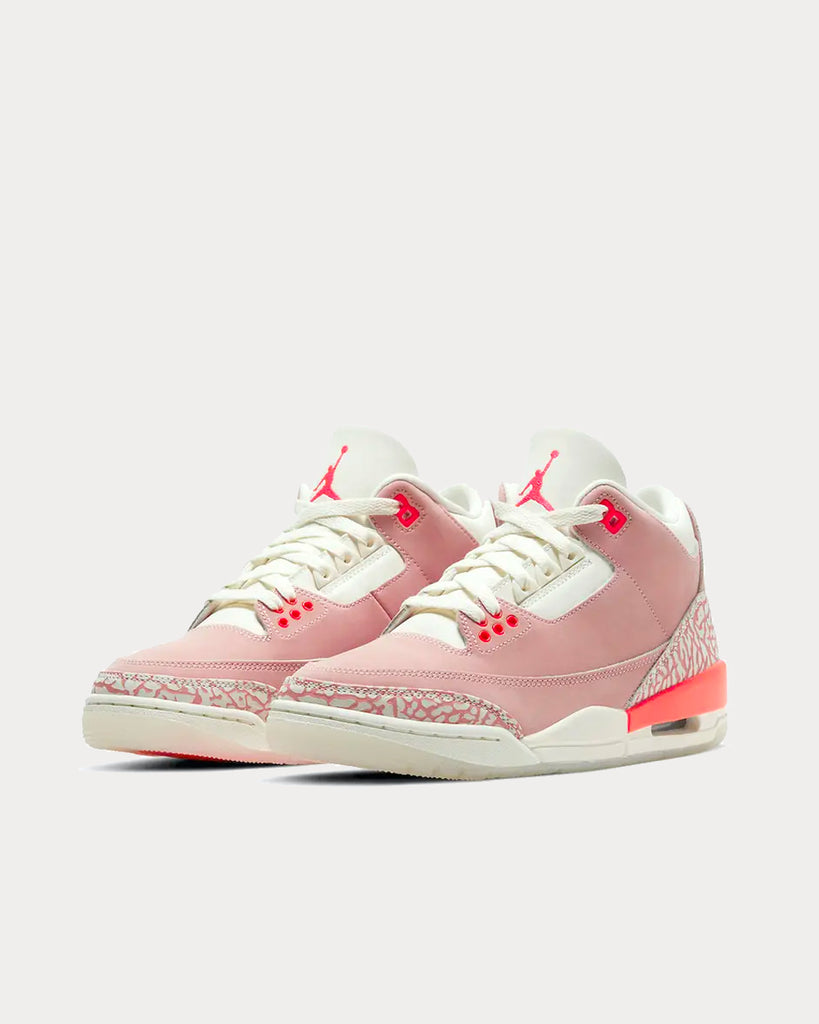 Jordan Air Jordan 3 Pink Crimson Sail High Top Sneakers
