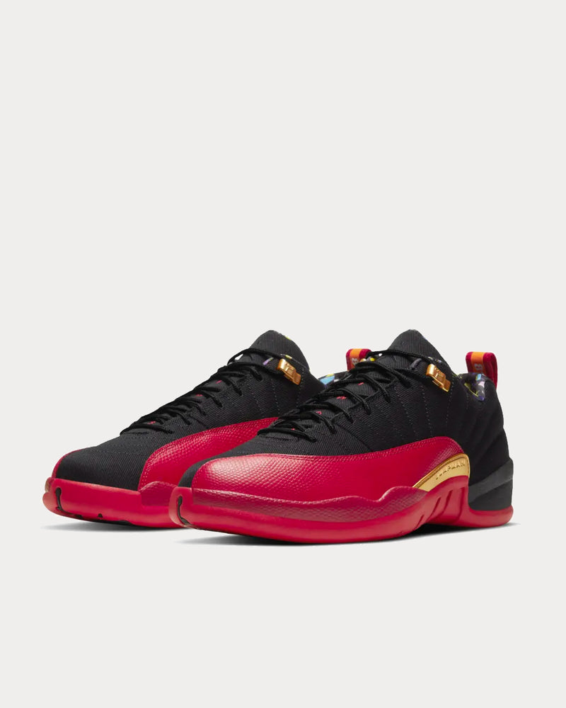 Jordan Air Jordan 12 Low Black and Metallic Gold Low Top Sneakers - 2