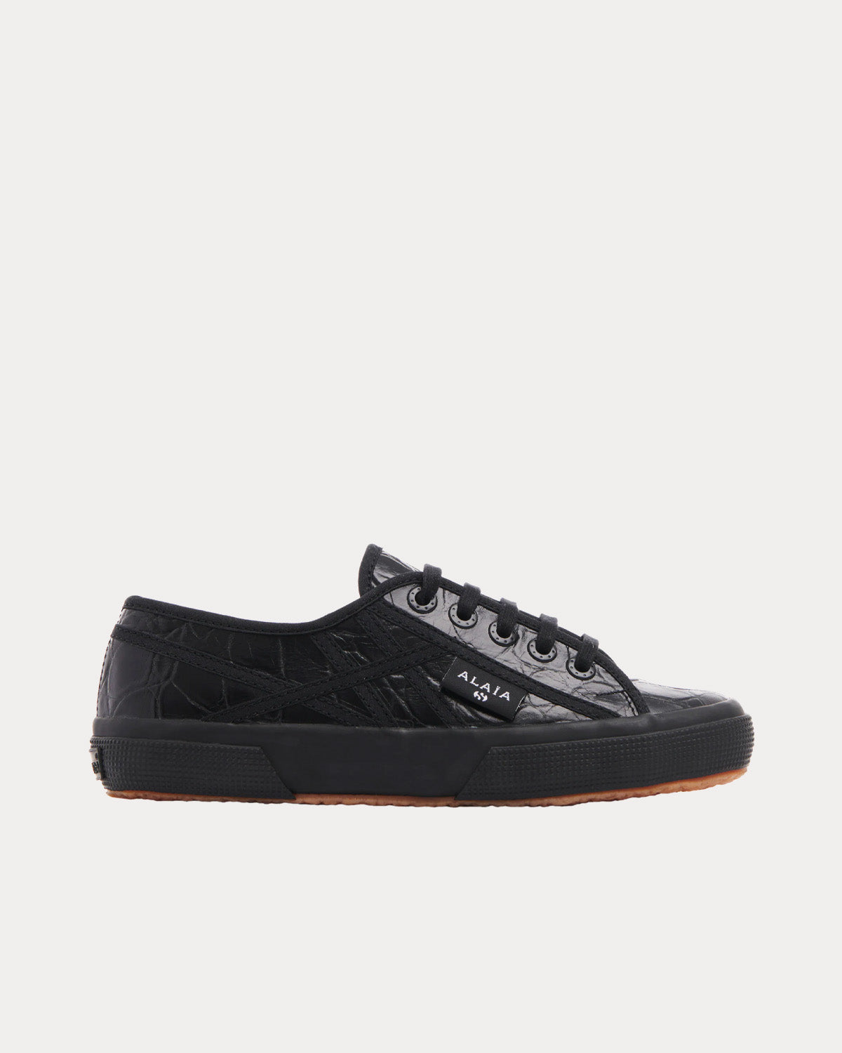 Alaïa x Superga - Leather Black Low Top Sneakers