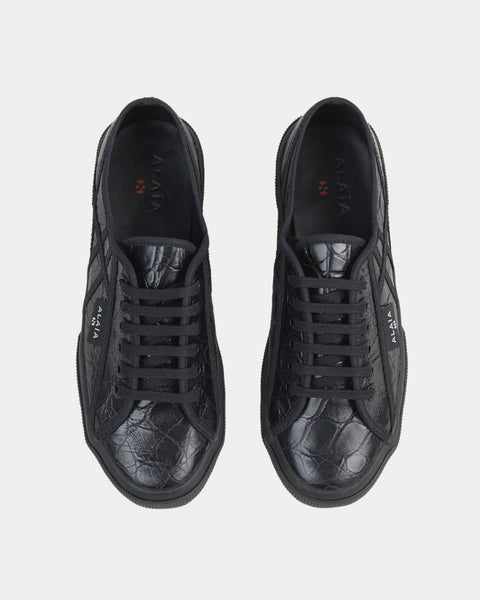 Leather Black Low Top Sneakers